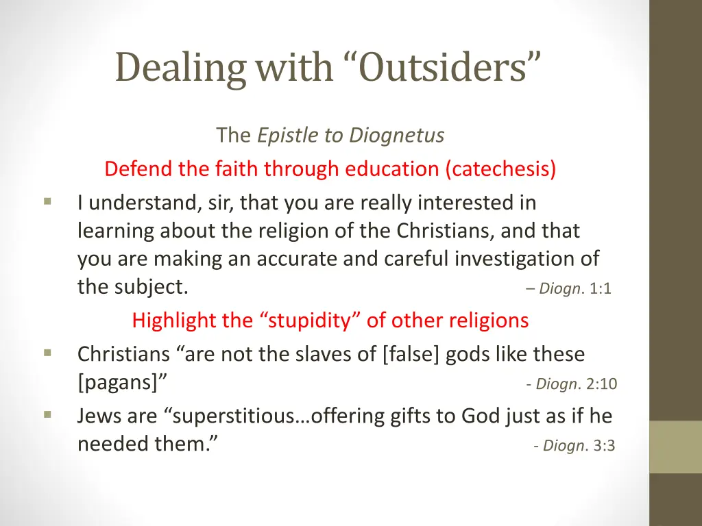 dealing with outsiders 5