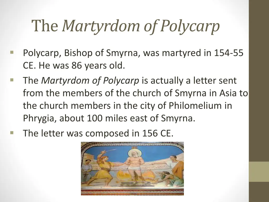 the martyrdom of polycarp