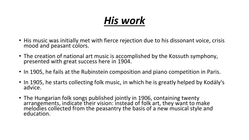 his work