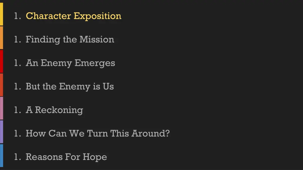 1 character exposition 1
