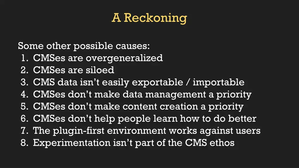 a reckoning 10