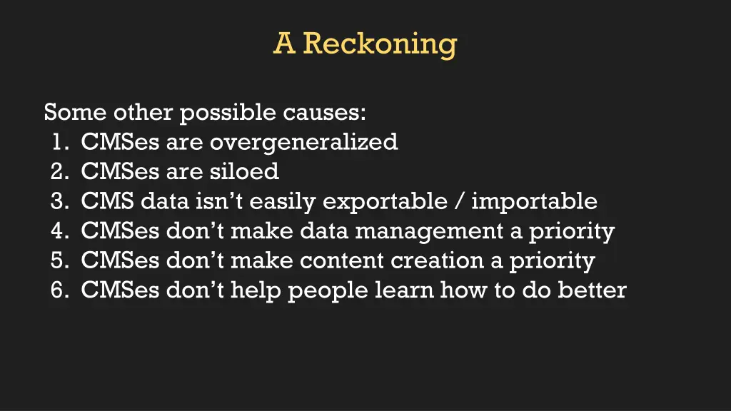 a reckoning 8