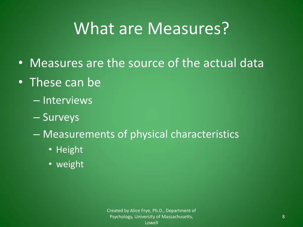 what are measures