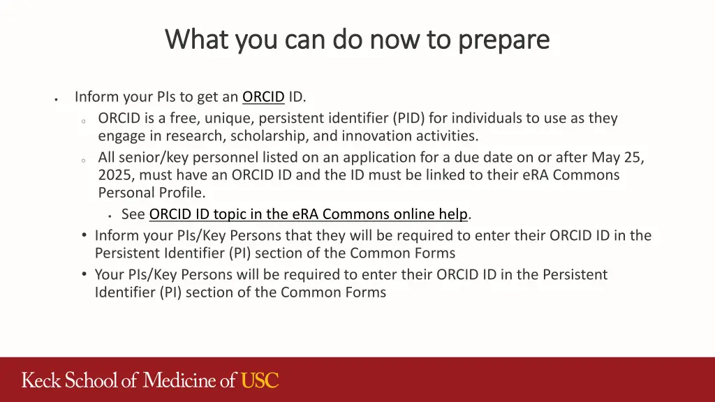 what you can do now to prepare what 1