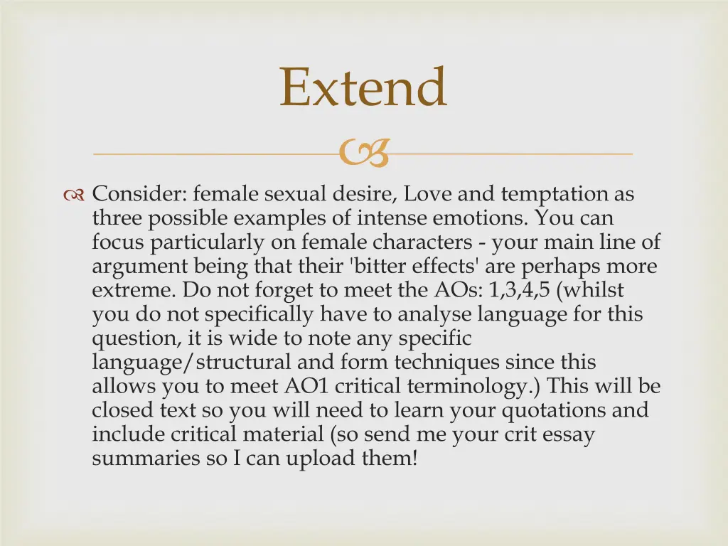 extend
