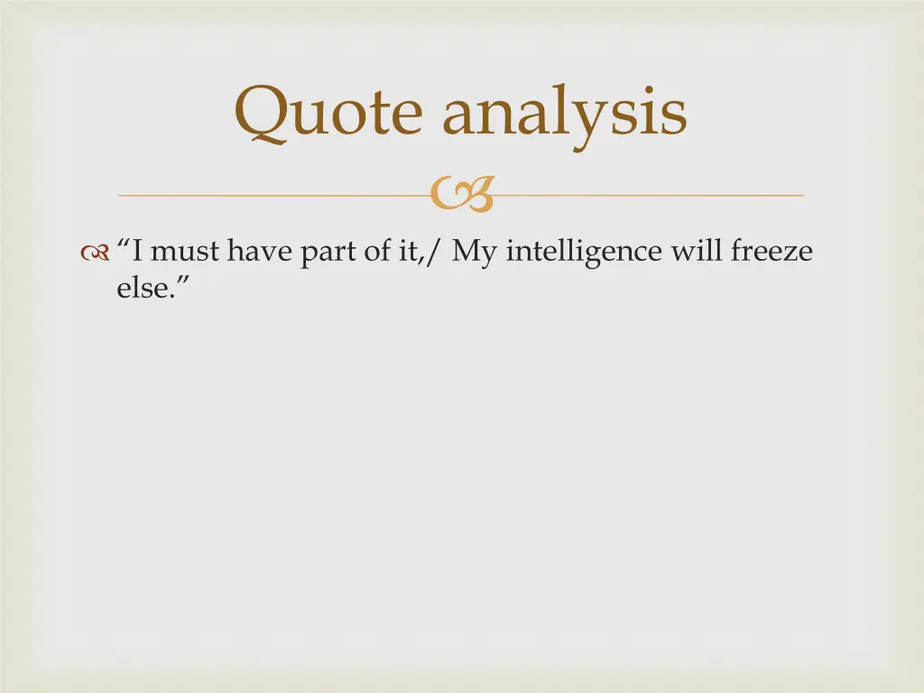 quote analysis