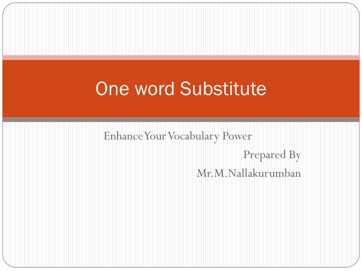 one word substitute