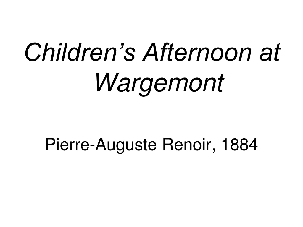 children s afternoon at wargemont
