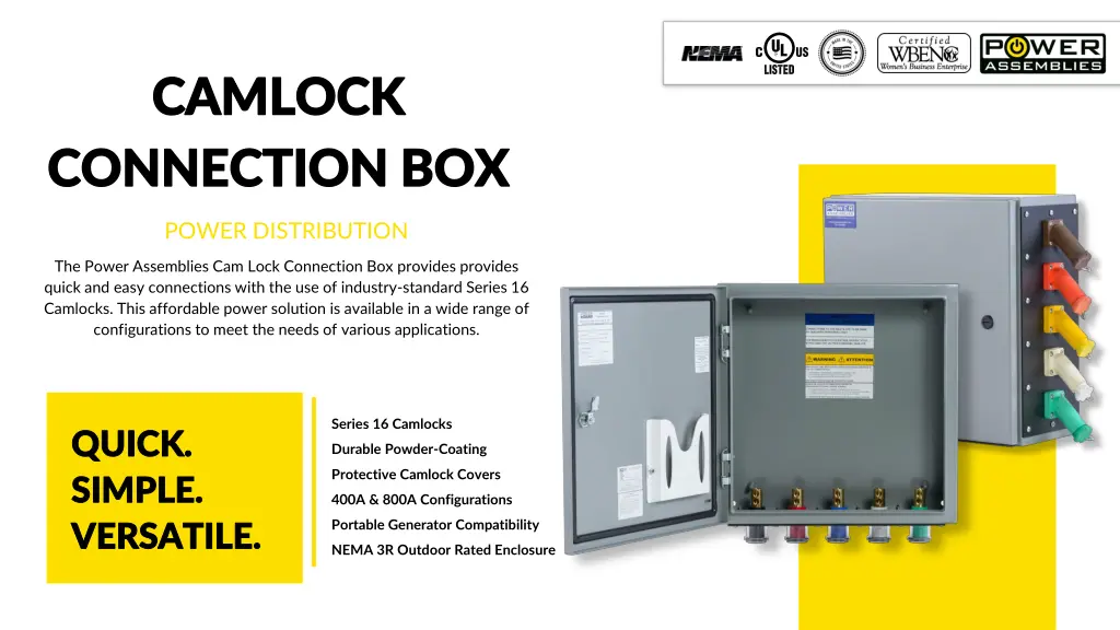 camlock camlock connection box connection box