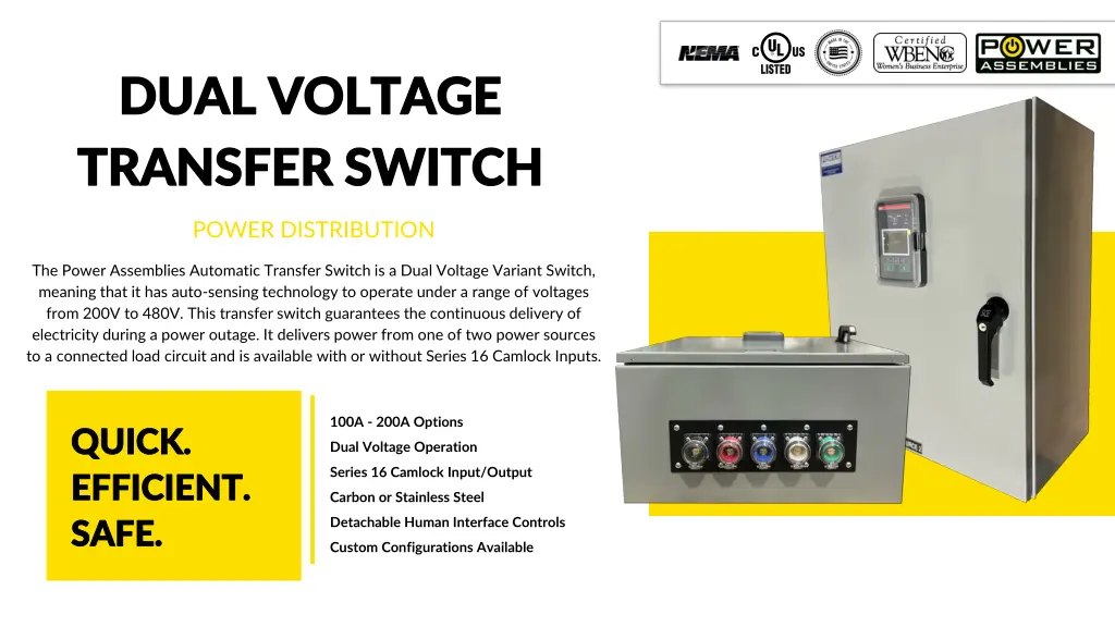 dual voltage dual voltage transfer switch