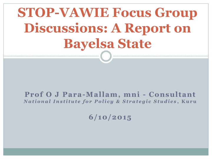 stop vawie focus group discussions a report