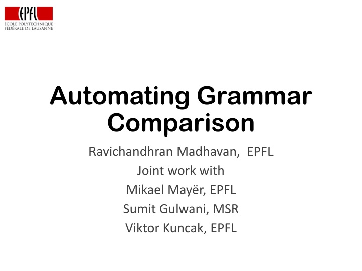 automating grammar comparison