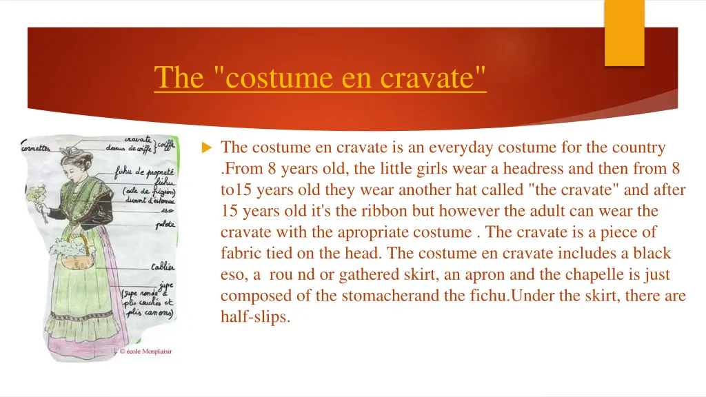 the costume en cravate