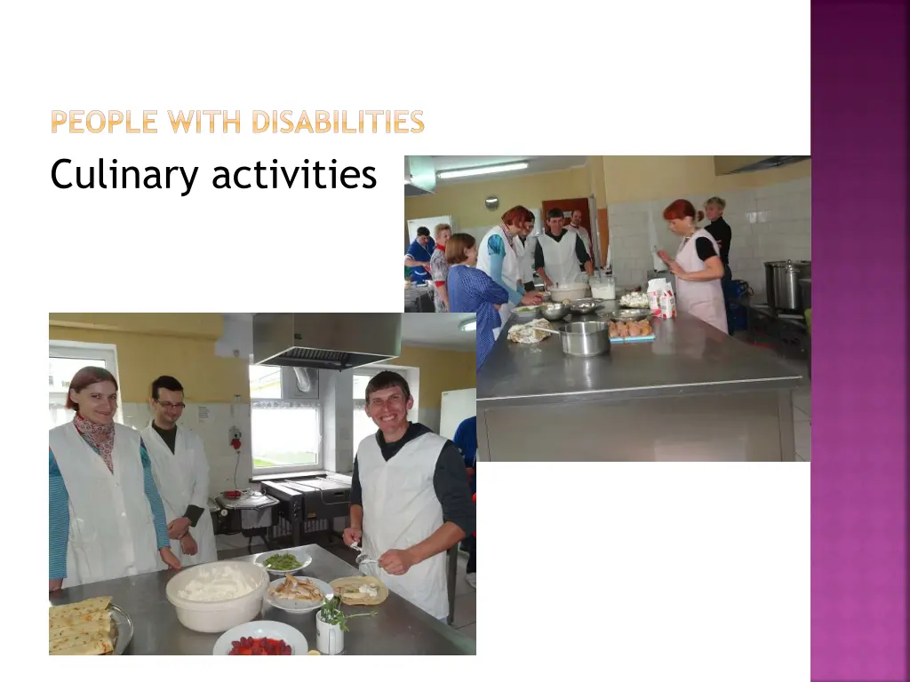 people with disabilities culinary activities