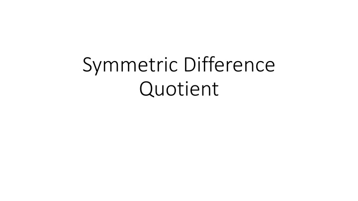 symmetric difference quotient