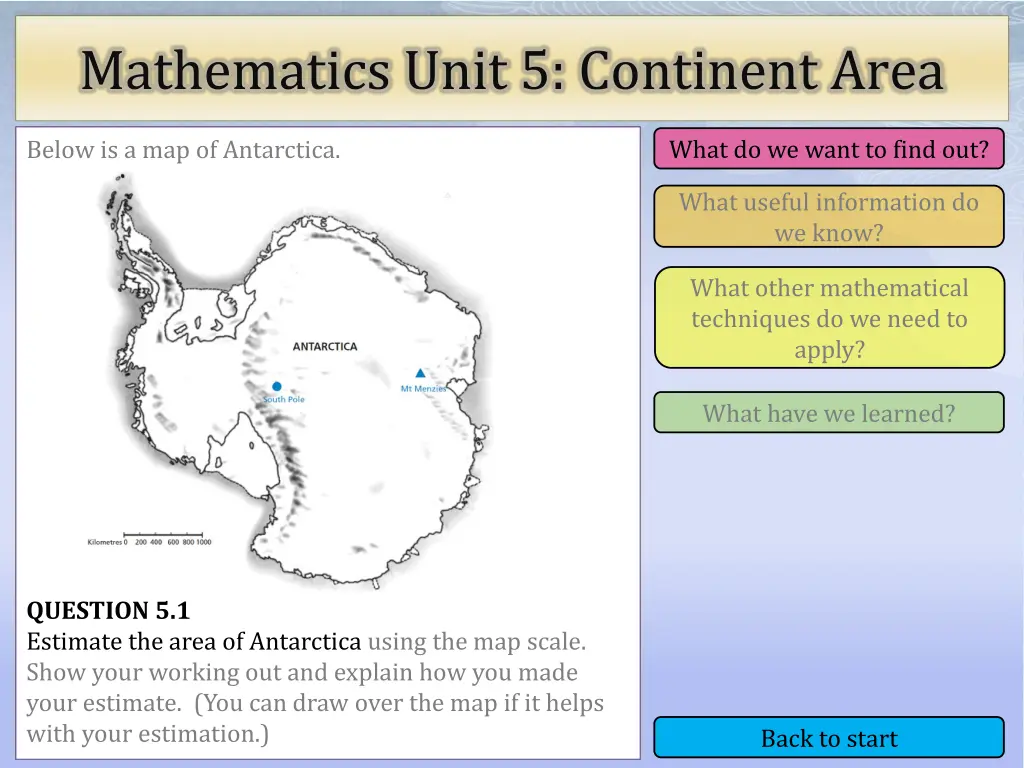 mathematics unit 5 continent area 1