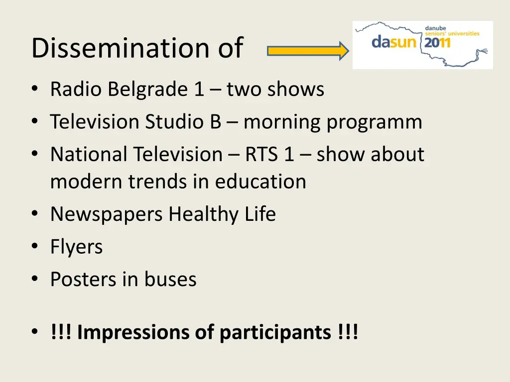 dissemination of radio belgrade 1 two shows