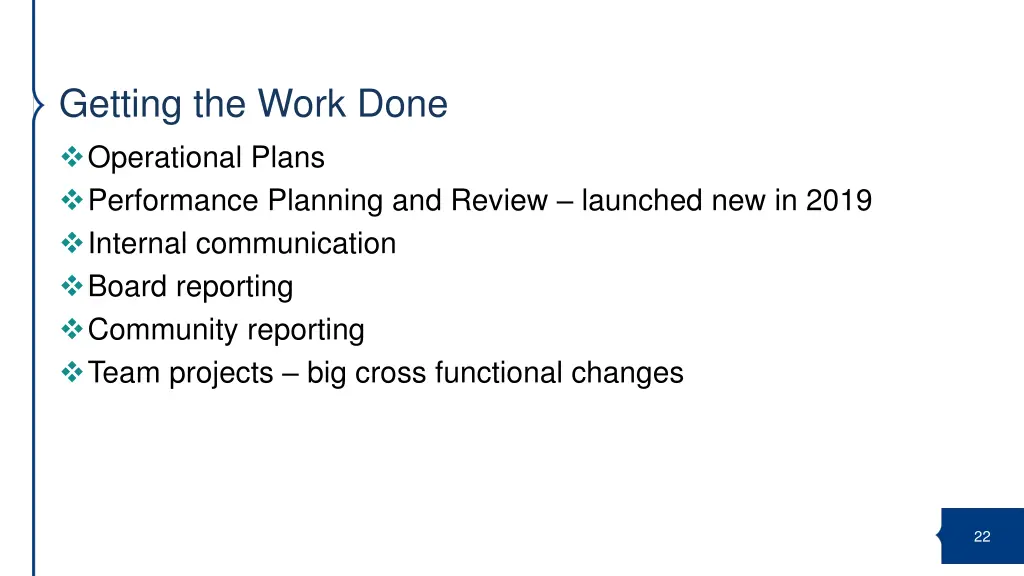getting the work done operational plans