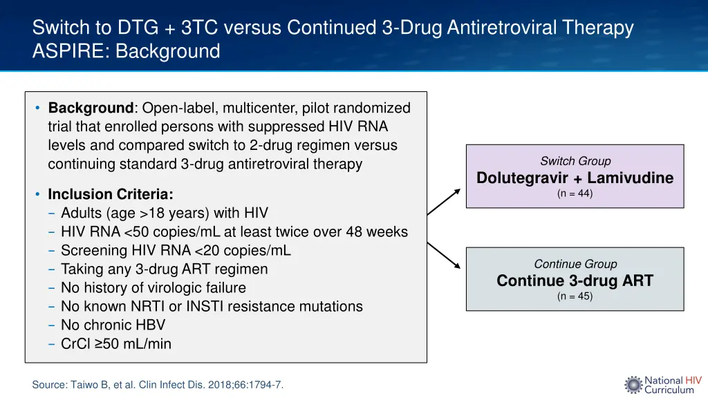 switch to dtg 3tc versus continued 3 drug 1