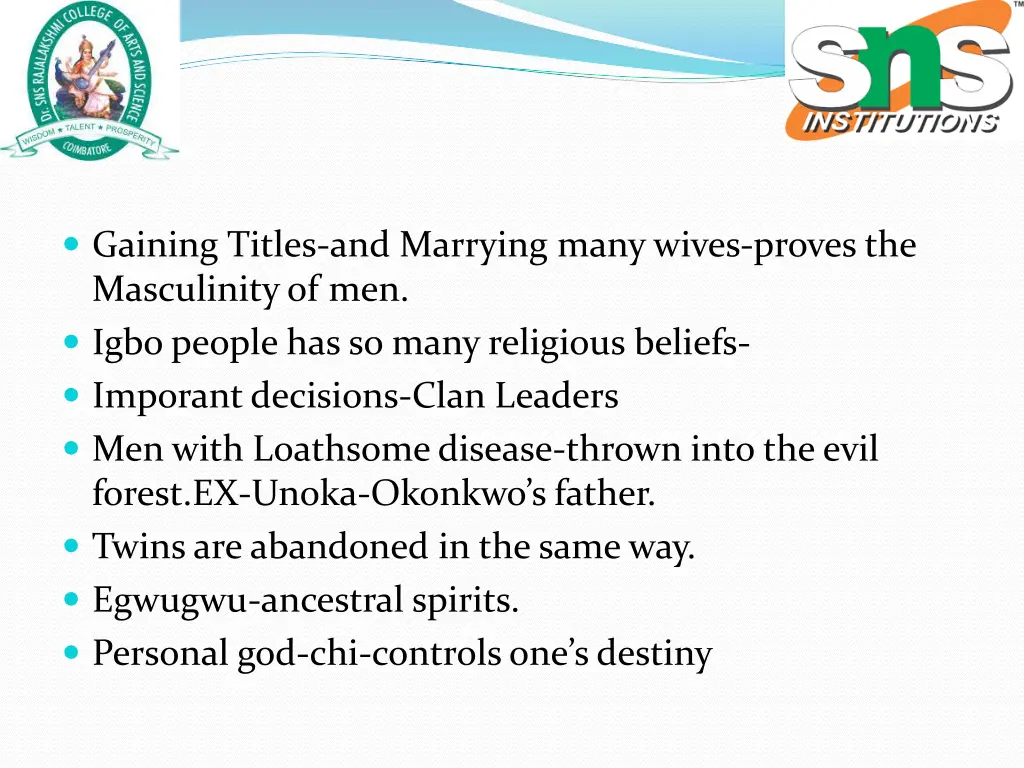 gaining titles and marrying many wives proves