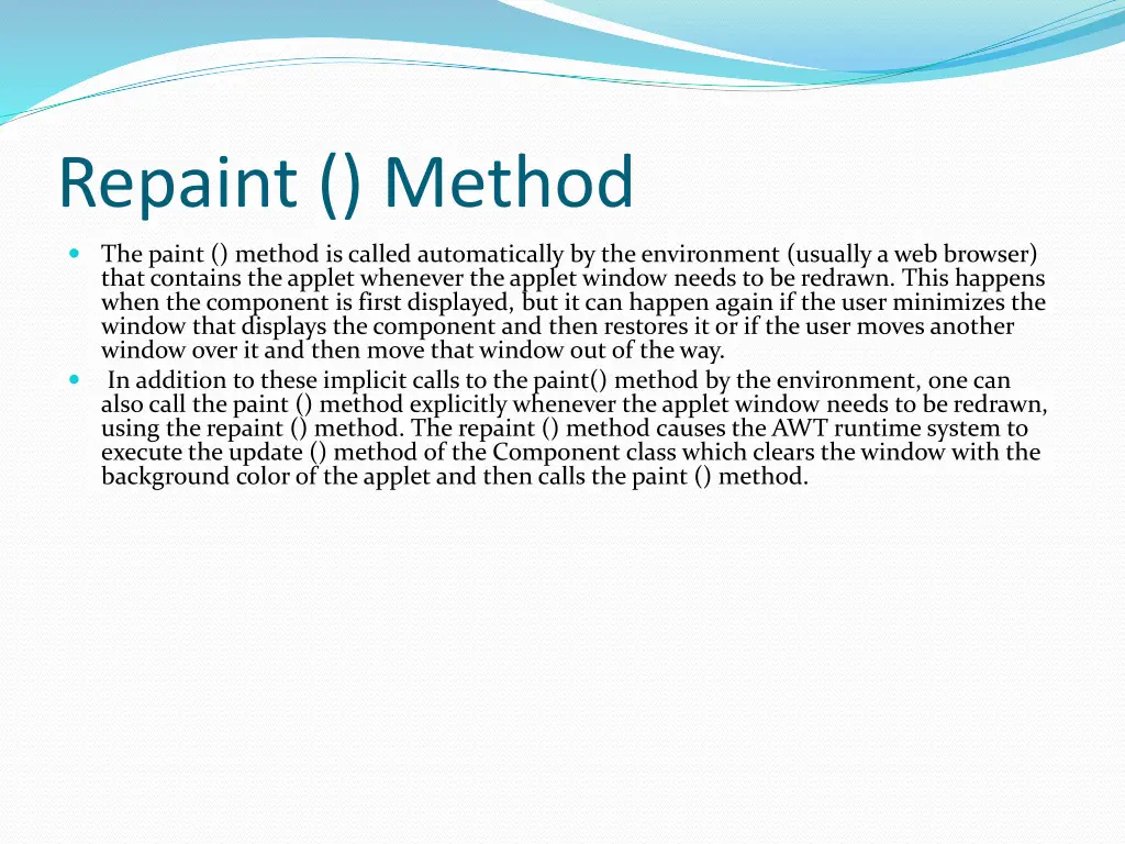 repaint method