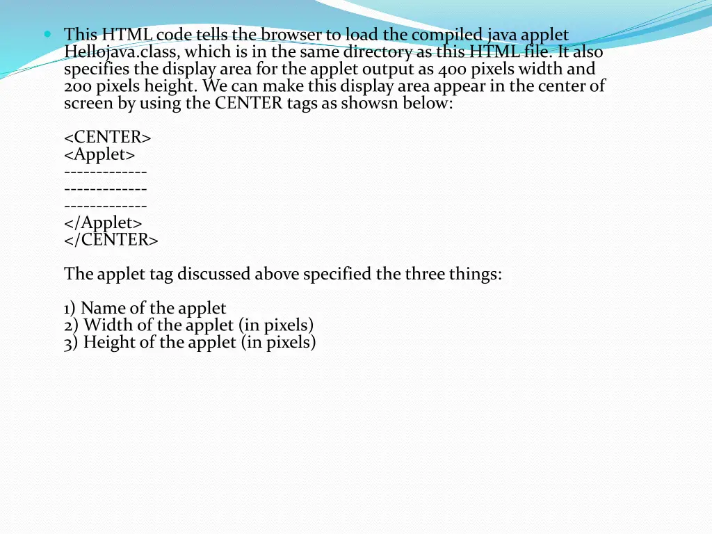 this html code tells the browser to load