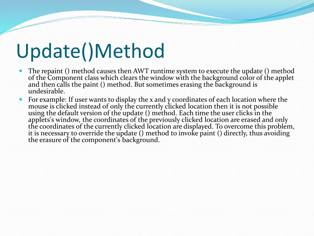 update method