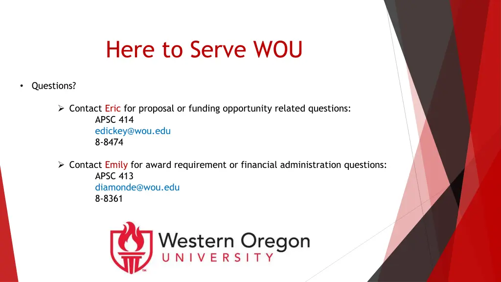 here to serve wou
