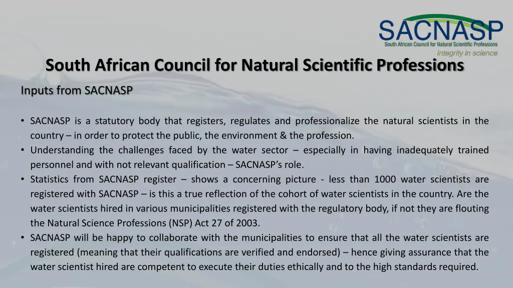 south african council for natural scientific