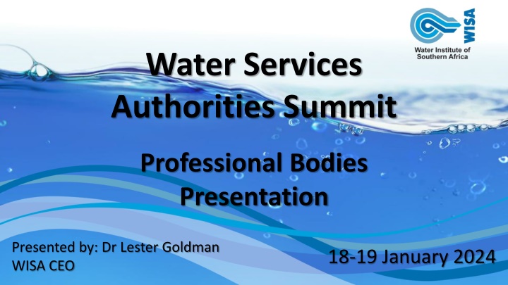 water services authorities summit
