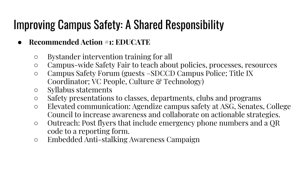 improving campus safety a shared responsibility 1