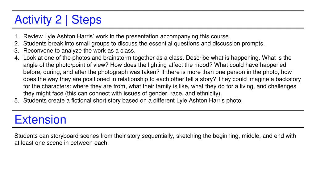 activity 2 steps