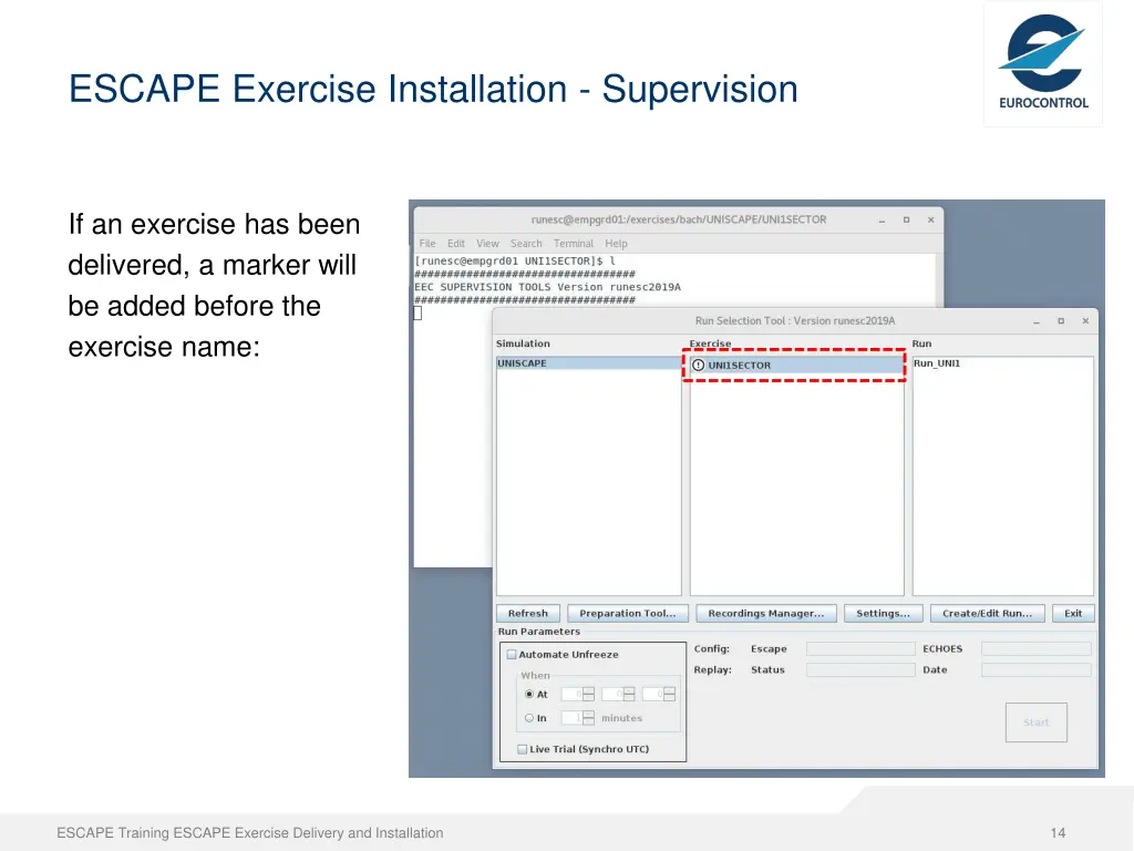 escape exercise installation supervision 1