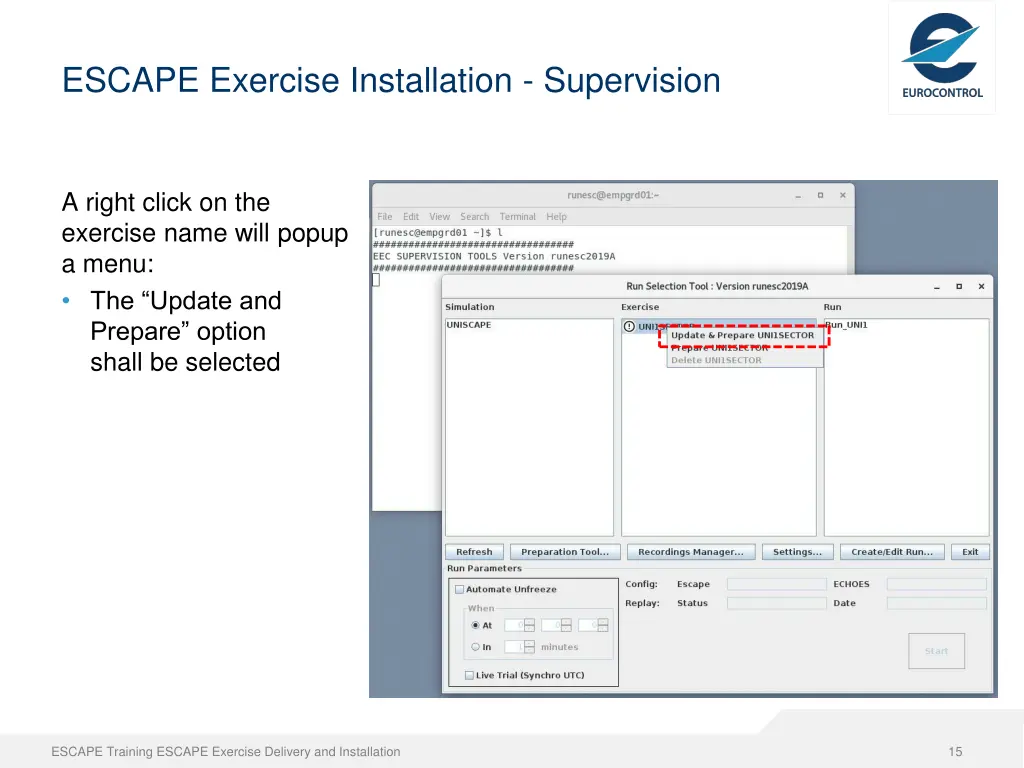 escape exercise installation supervision 2