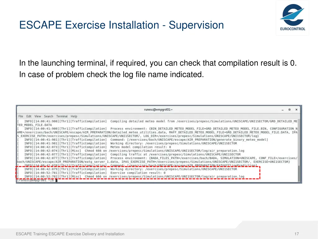 escape exercise installation supervision 4