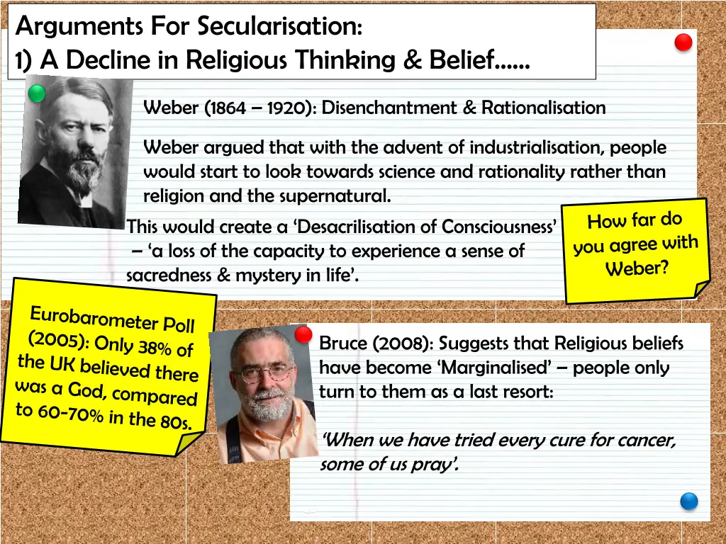 arguments for secularisation 1 a decline