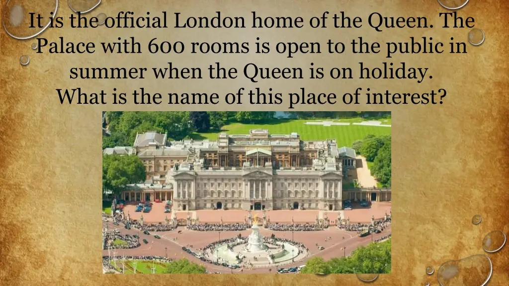 it is the official london home of the queen