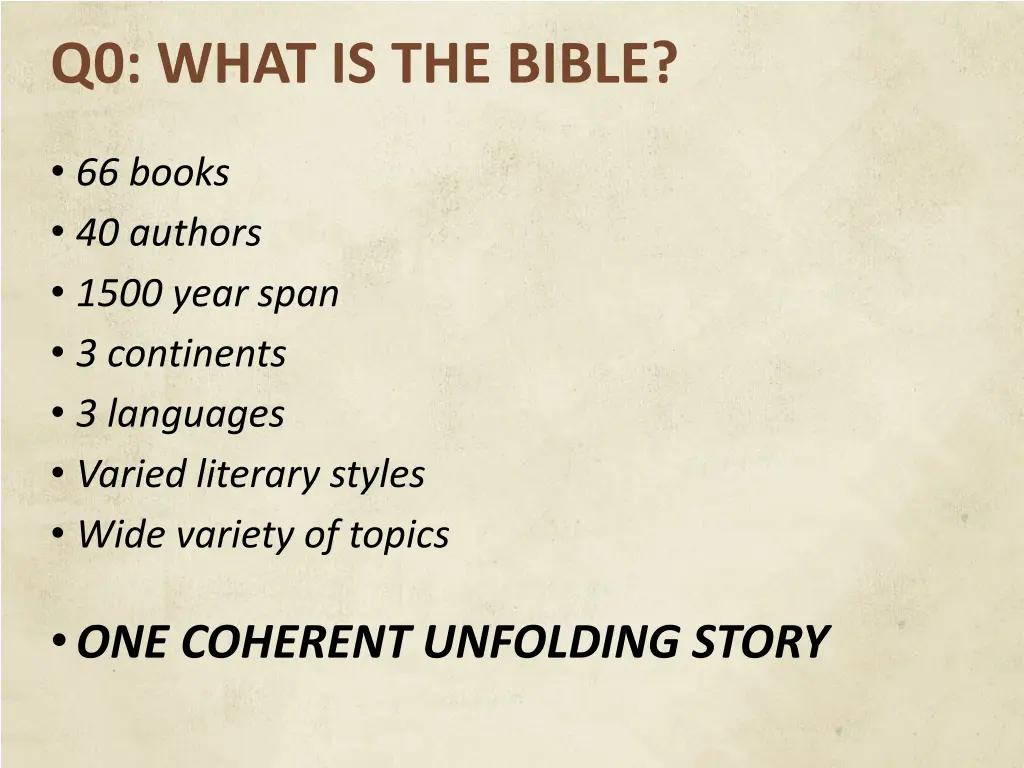 q0 what is the bible