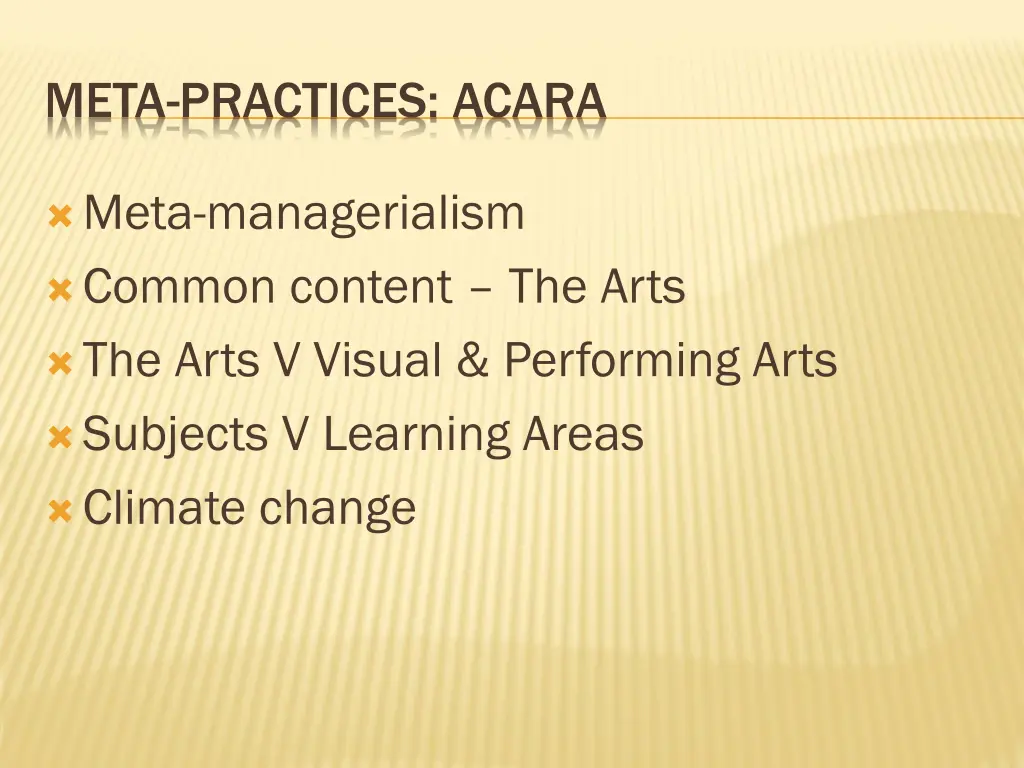 meta practices acara