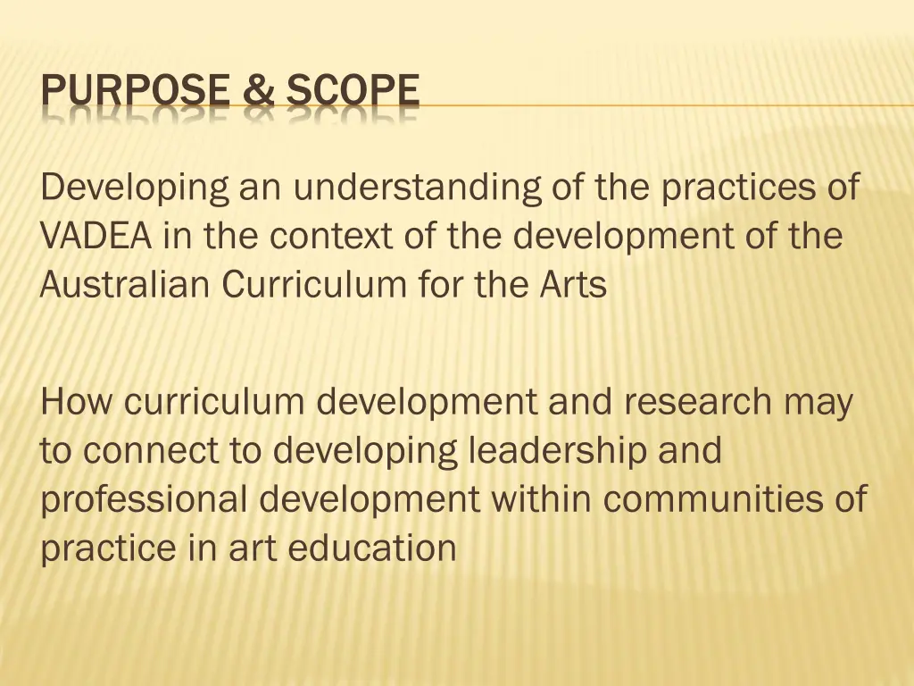 purpose scope