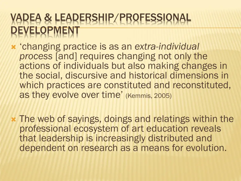 vadea leadership professional development
