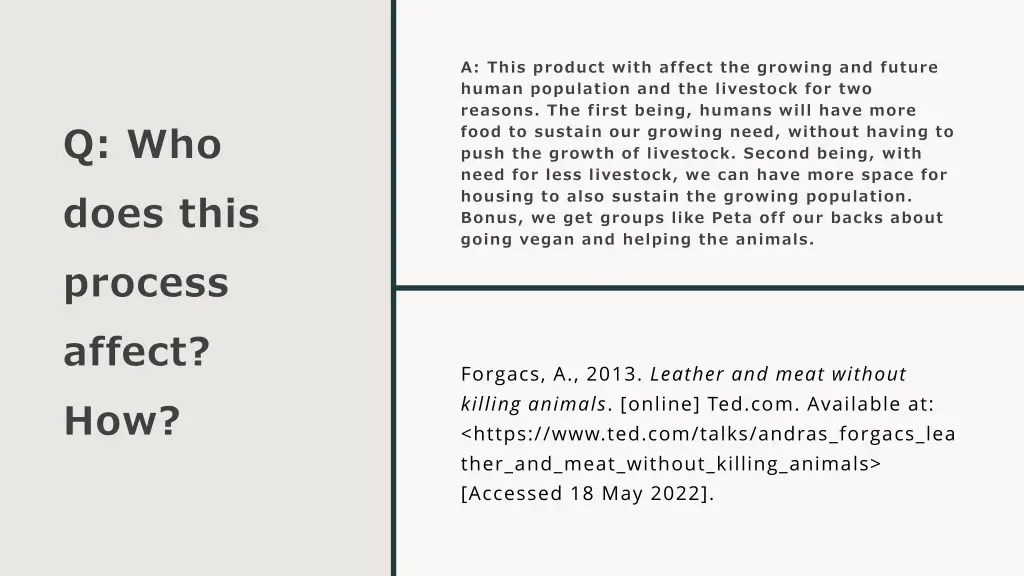 a this product with affect the growing and future