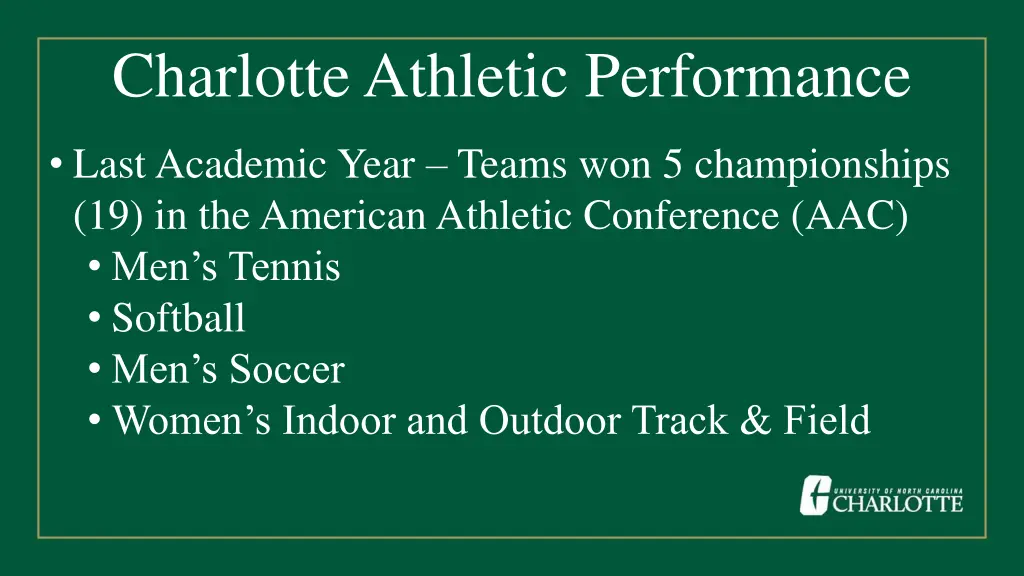 charlotte athletic performance