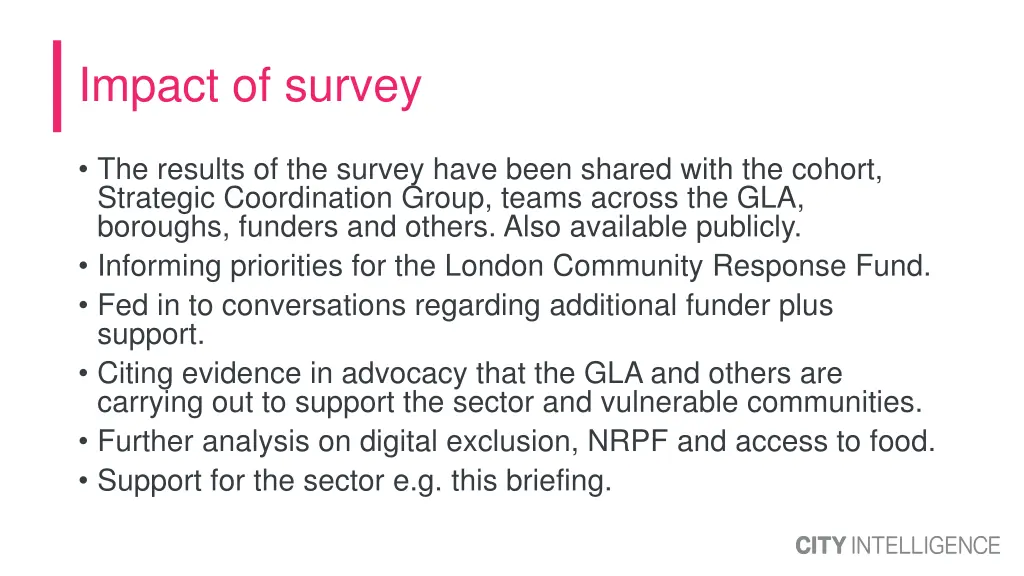 impact of survey