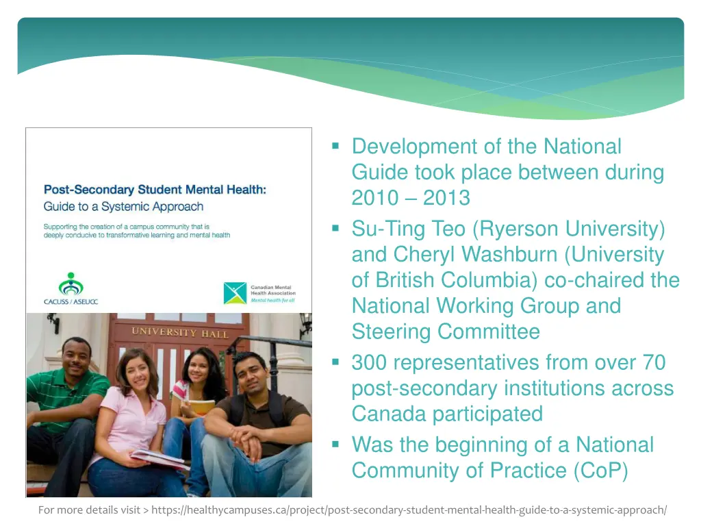 development of the national guide took place
