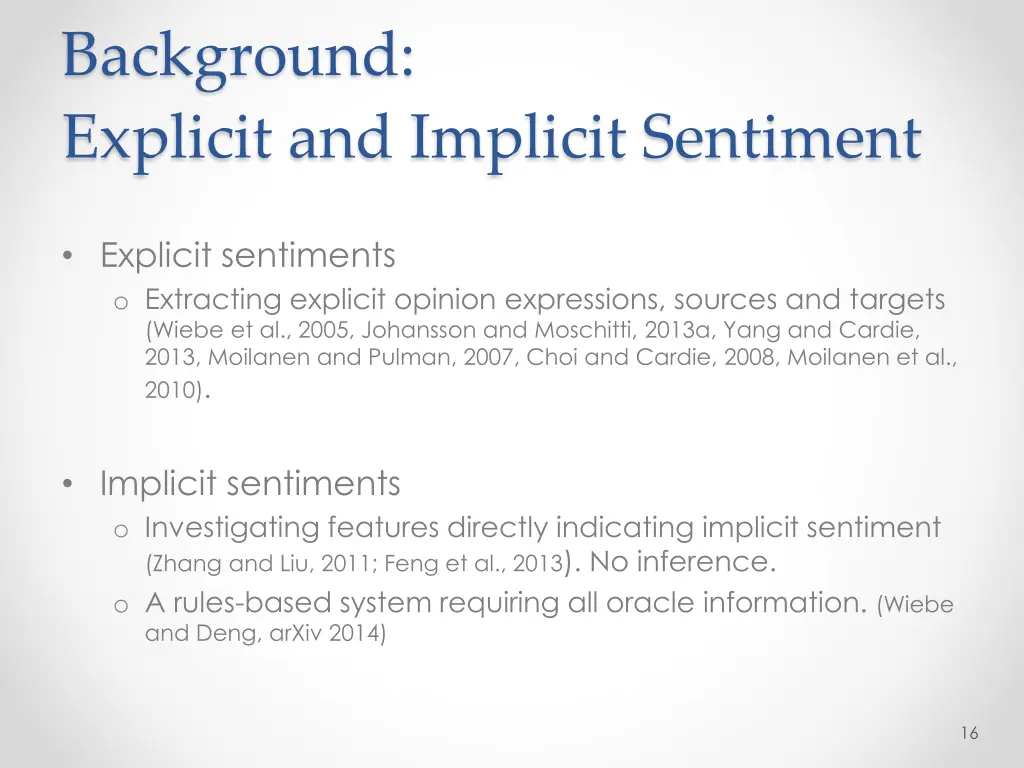 background explicit and implicit sentiment