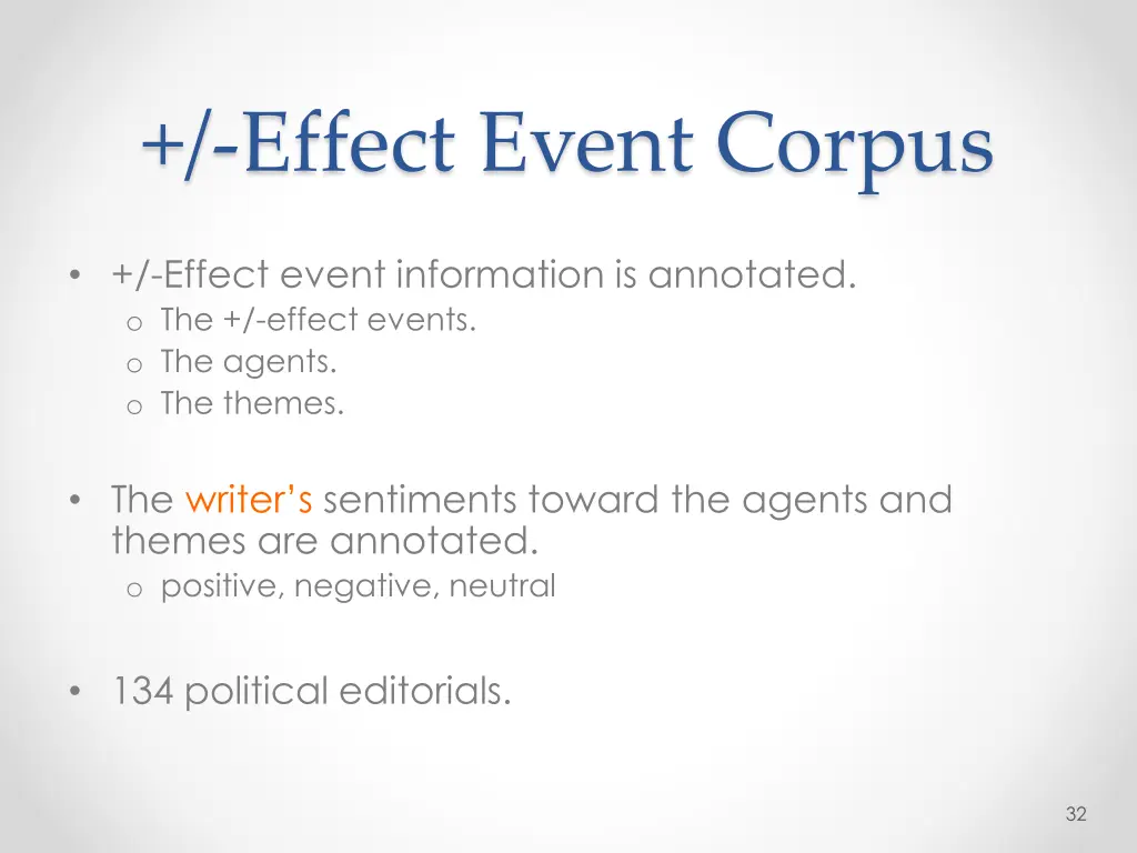 effect event corpus