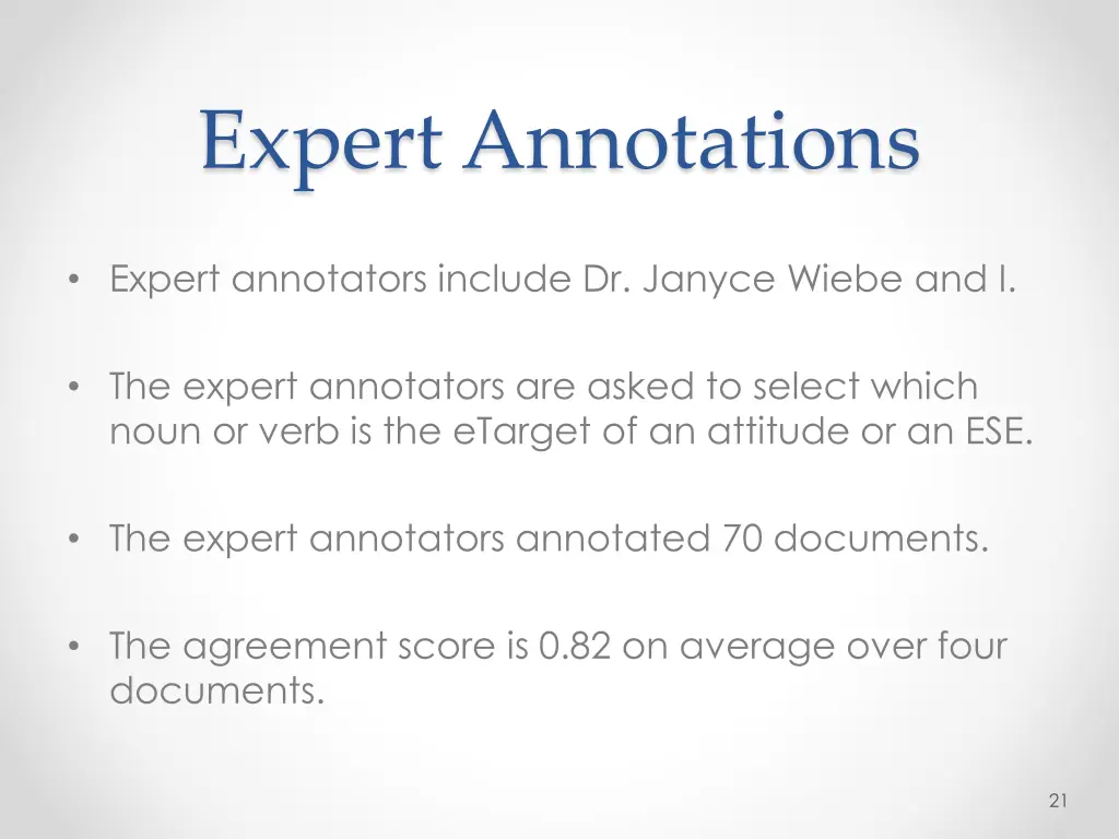 expert annotations
