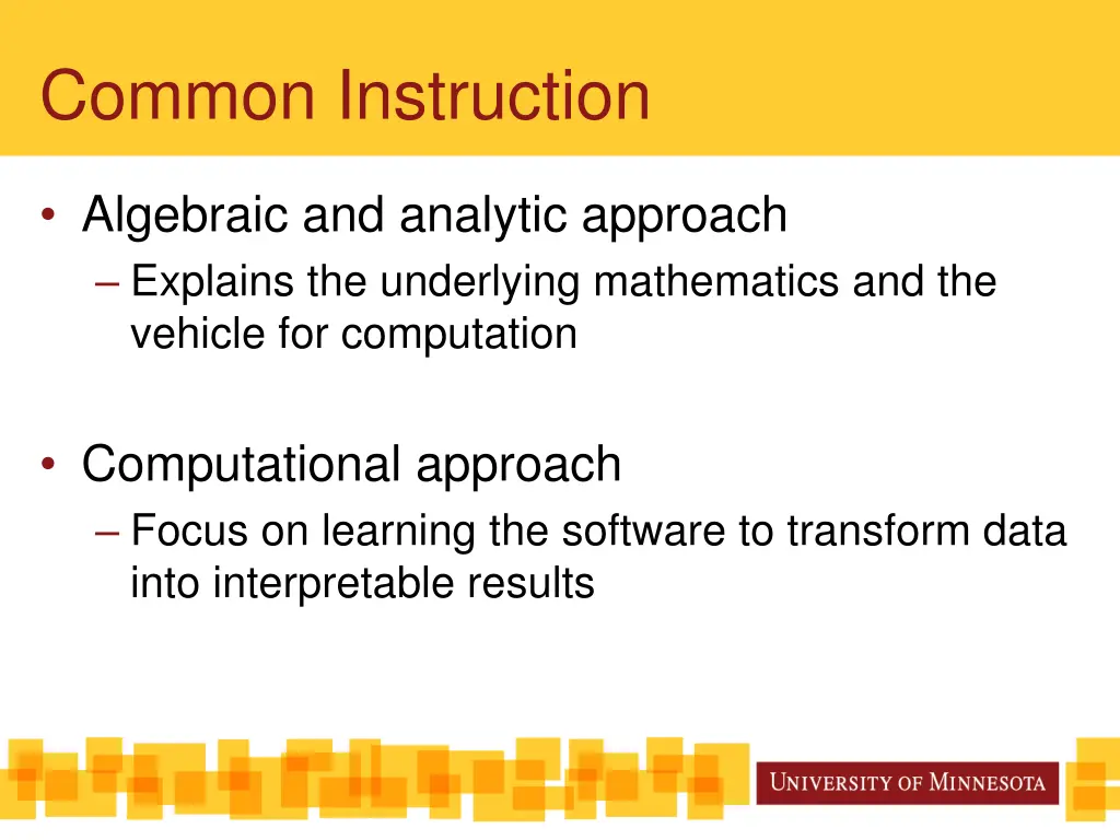 common instruction