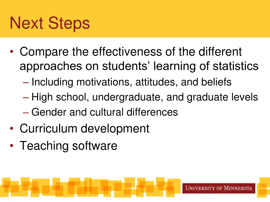 next steps